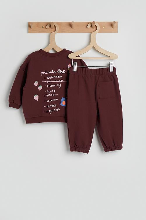 Bundle Riley Sweater & Trackpant - Bordeaux/Picnic Club