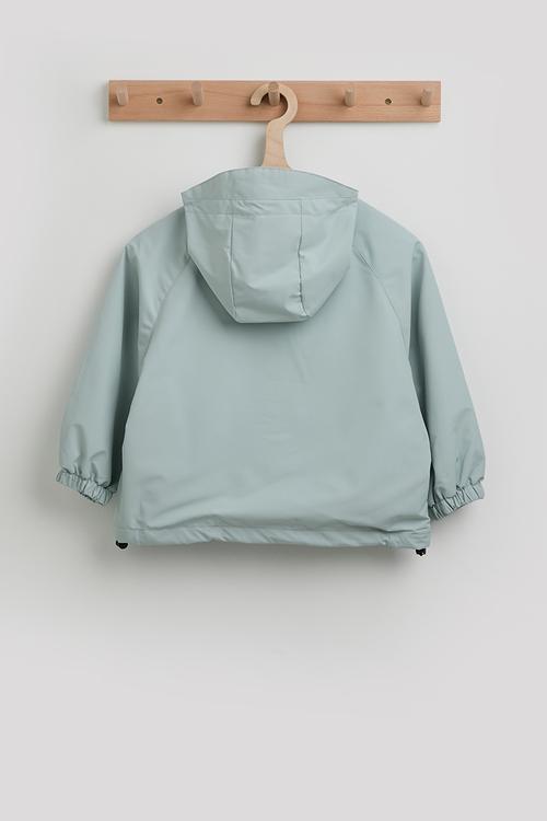 Rain jacket with jetted pockets - pastel mint