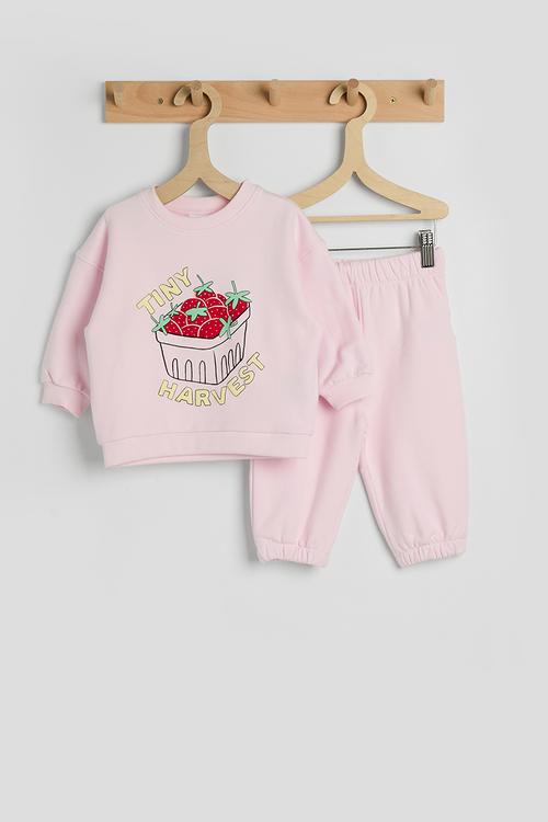 Bundle Riley Sweater & Trackpant - Tea Party Pink/Tiny Harvest