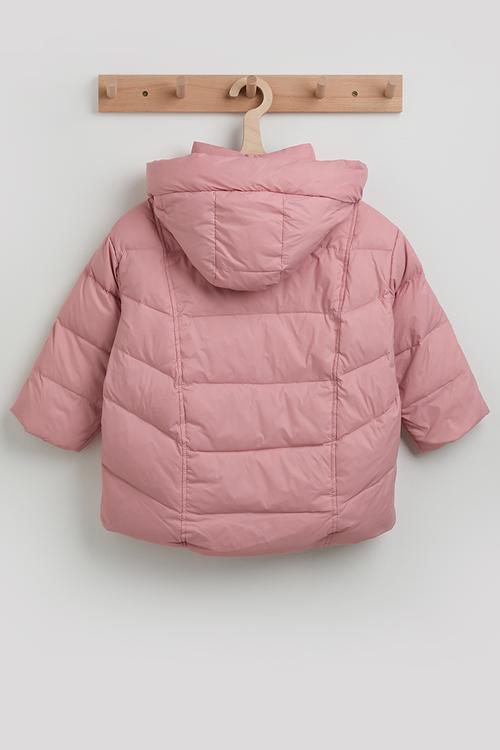 Hooded puffer jacket - pink
