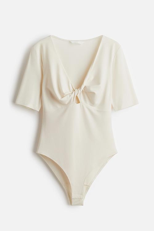Twist-detail body - cream