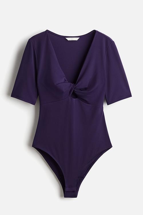 Twist-detail body - dark purple