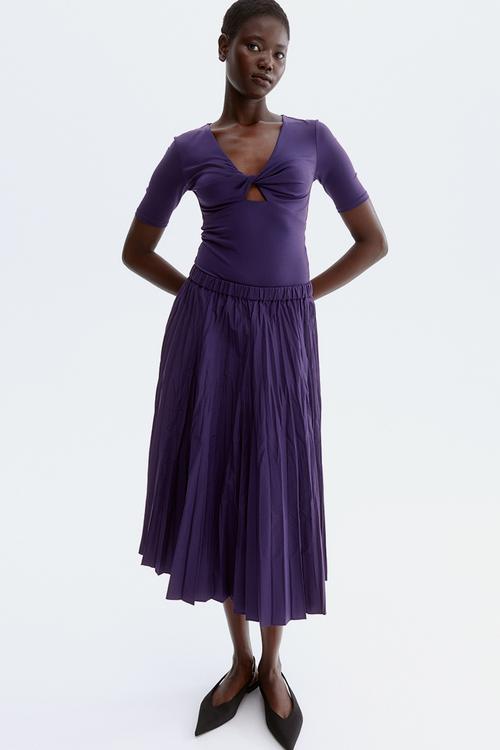 Twist-detail body - dark purple