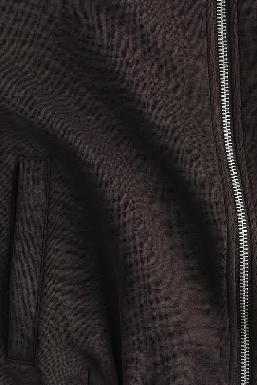 Scuba zip-through sweatshirt - dark brown