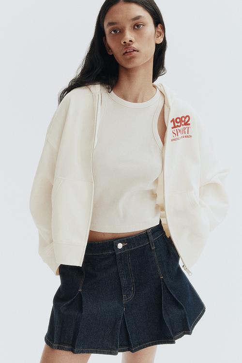 Zip-through hoodie - white/sport