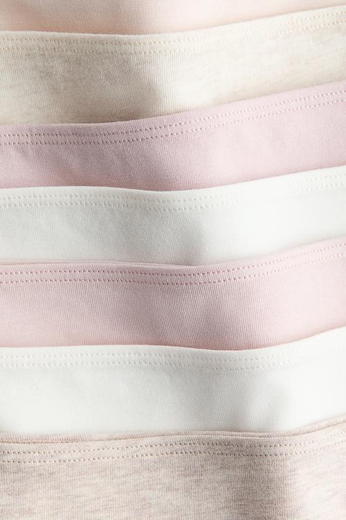 7 pack hipster briefs - light beige marl/light pink