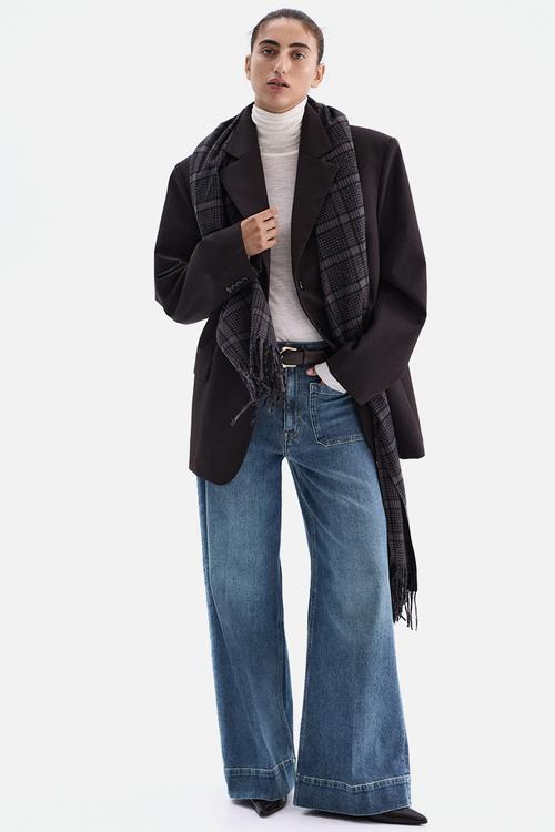 Wide high jeans - denim blue