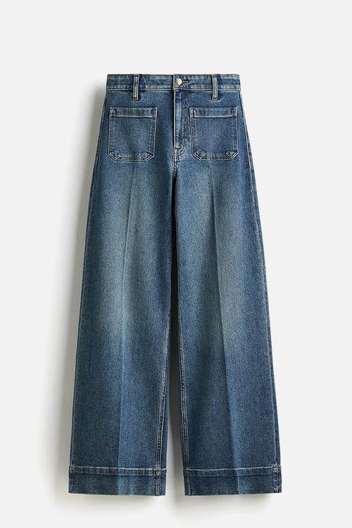Wide high jeans - denim blue