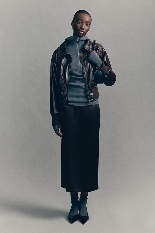Long pencil skirt - black
