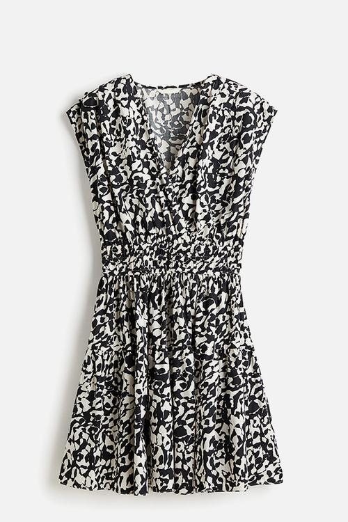 Cotton dress - black/patterned