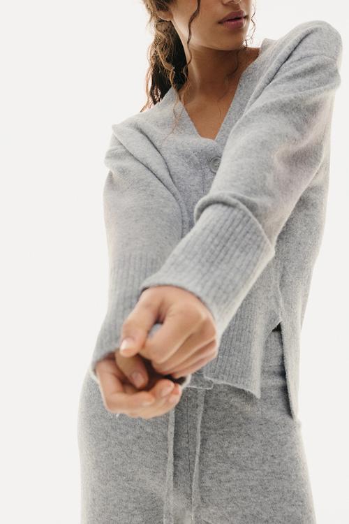 Cardigan - grey marl