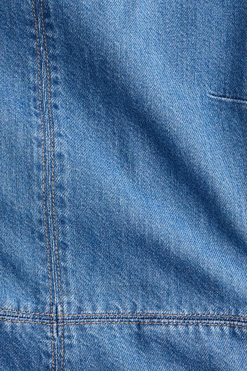 Belted denim playsuit - denim blue