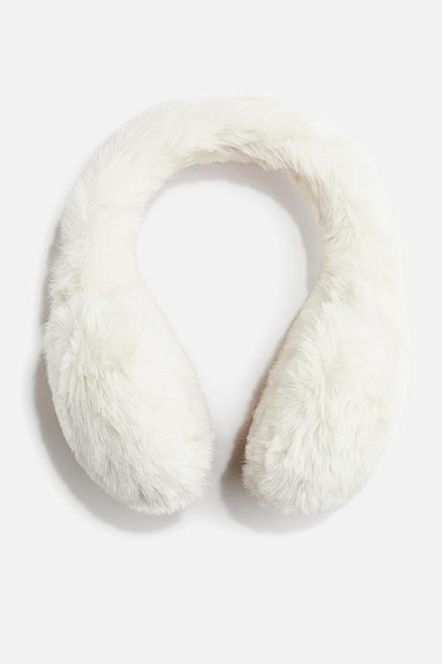 Fluffy earmuffs - light beige