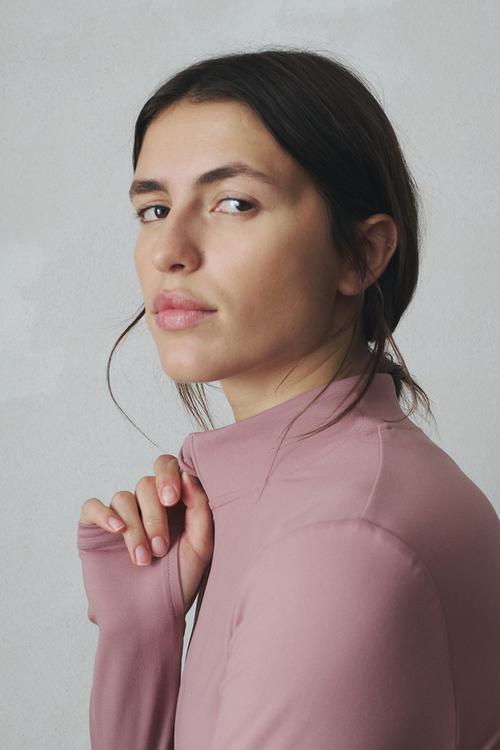 Zip-through sports jacket with softmove? - antique rose