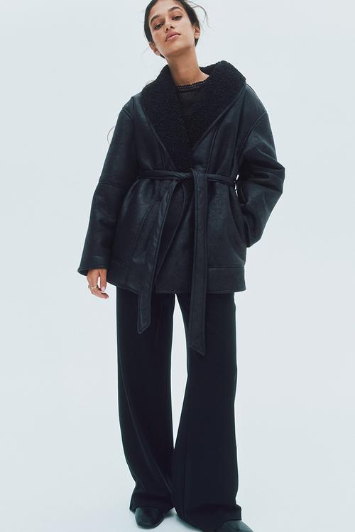 Double-faced coat - black