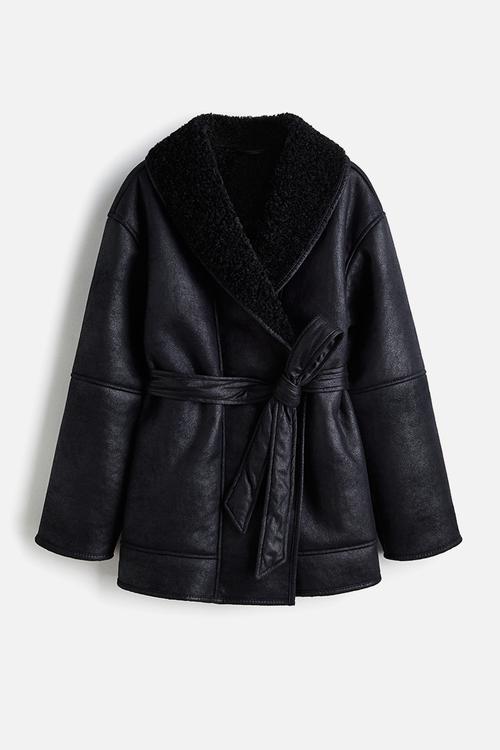 Double-faced coat - black
