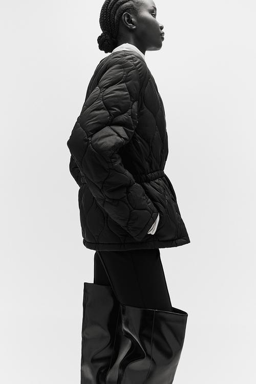 Quilted jacket - black