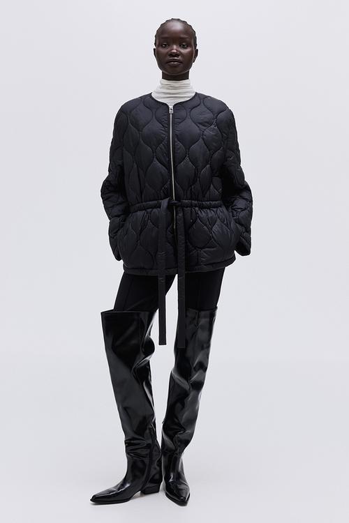 Quilted jacket - black