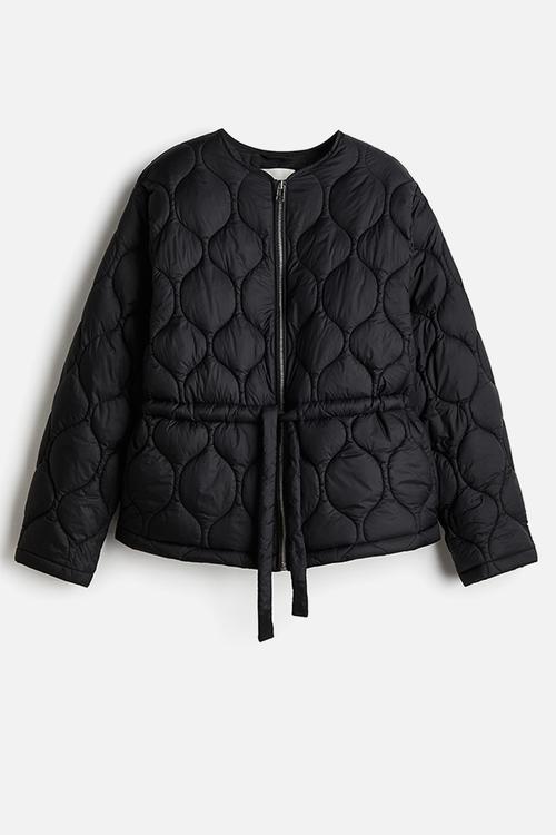 Quilted jacket - black