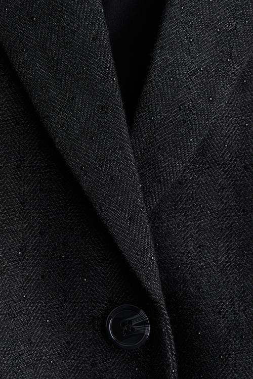 Embellished blazer - dark grey