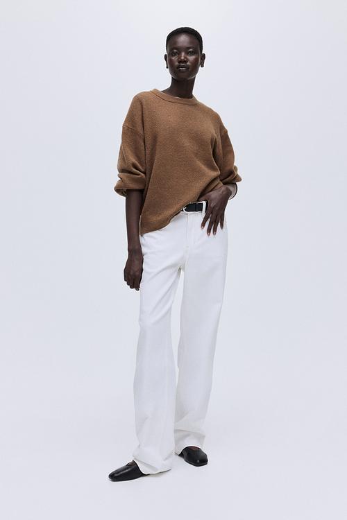 Knitted jumper - brown