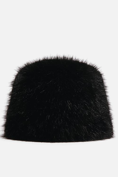 Fluffy hat - black
