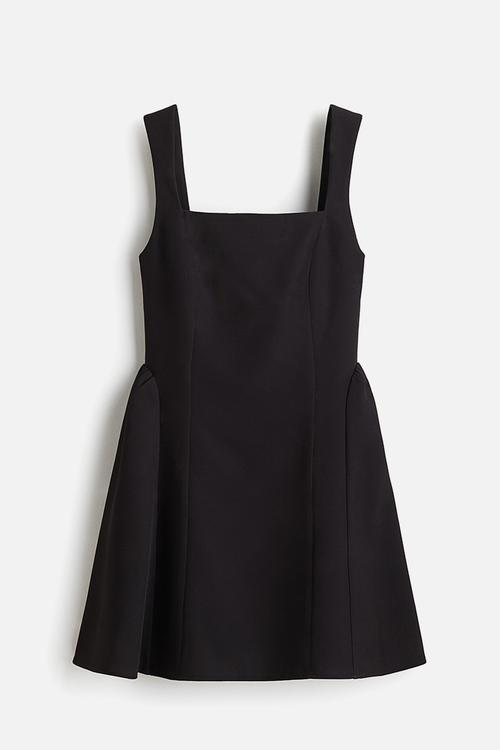 Flared-skirt dress - black/spotted