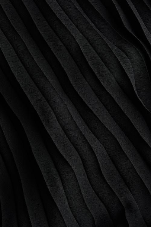Pleated chiffon skirt - black