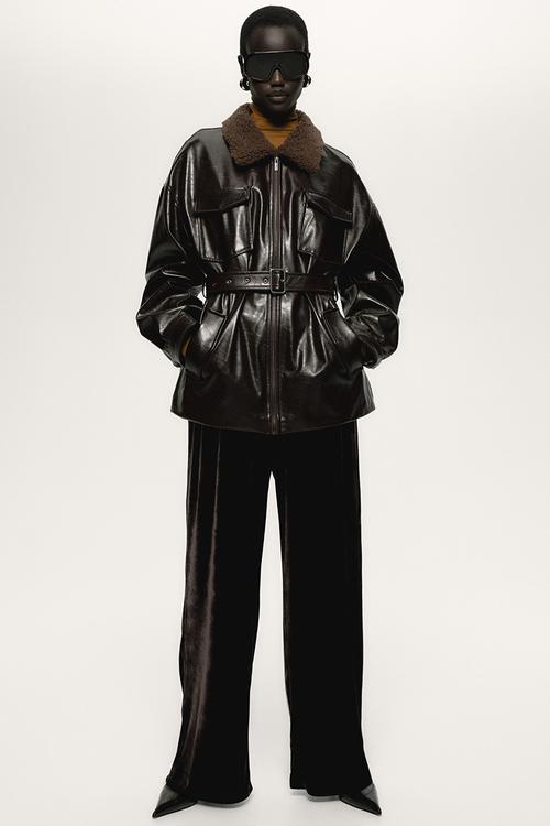 Velour trousers - dark brown