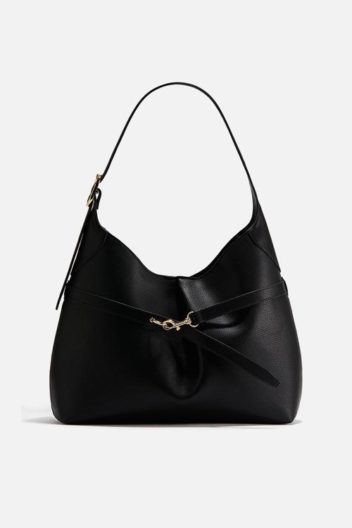 Slouchy shoulder bag - black