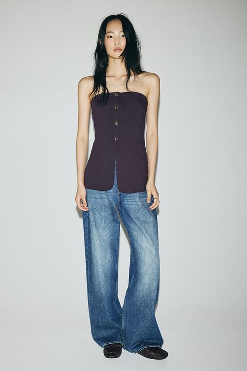 Ponte di roma bandeau waistcoat - dark plum purple