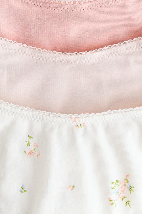3-Pack cotton thong briefs - white/light pink