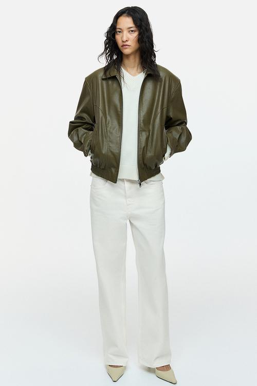 Wide regular jeans - white