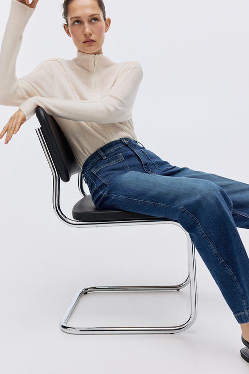 Wide high jeans - dark denim blue