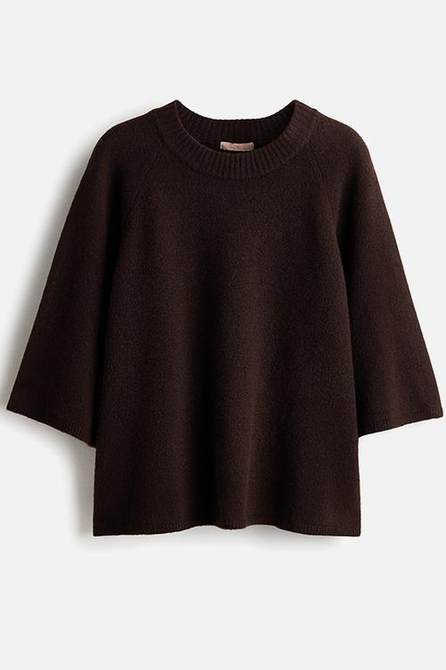 Knitted T-shirt - dark brown