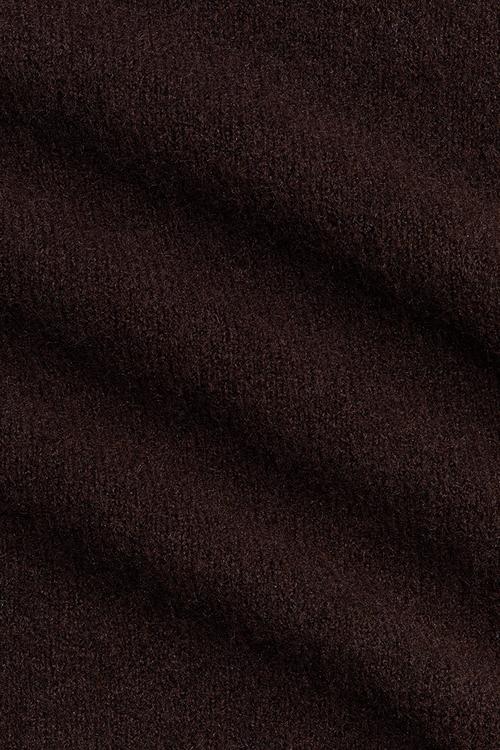 Knitted T-shirt - dark brown