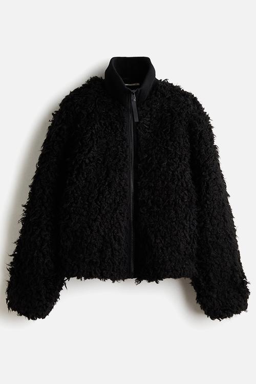 Teddy jacket - black
