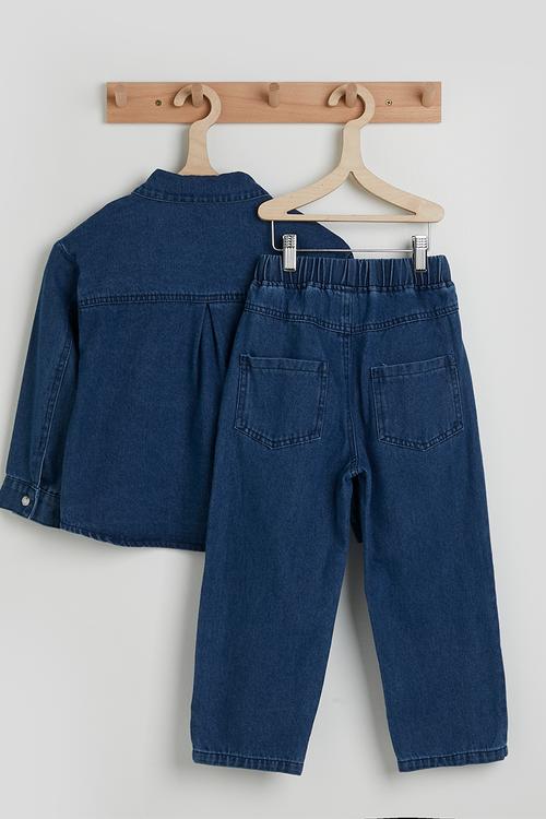Denim shirt with jeans - blue