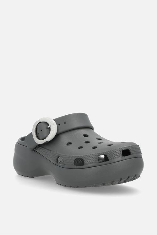 Classic platform buckle clog - carbon