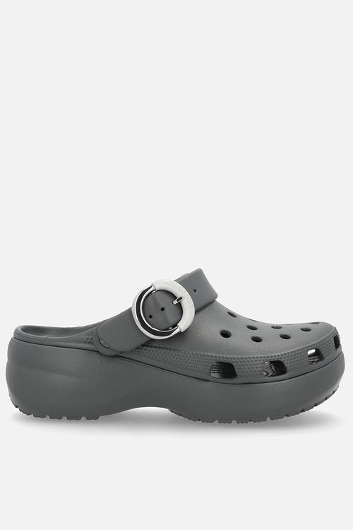 Classic platform buckle clog - carbon
