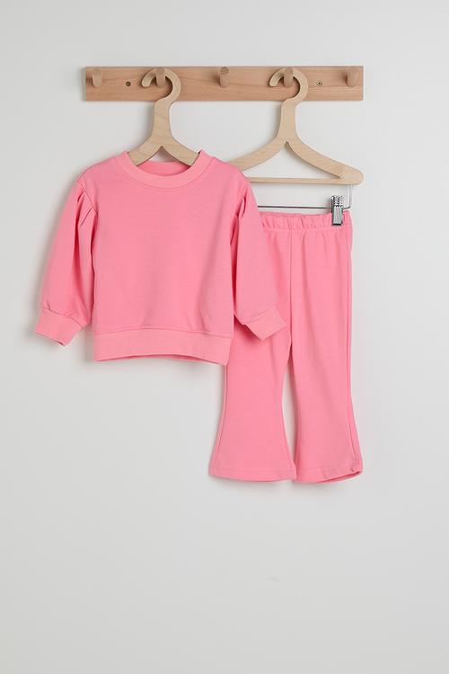 Sweatshirt with flared sweatpants - baker-miller pink