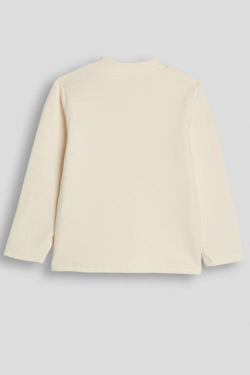 High neck sweat top - off white