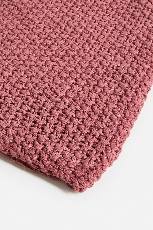 Kit Stonewashed Knit Throw Clay