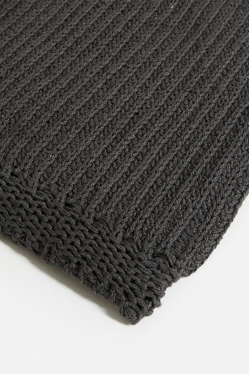 Cove Knit Throw Charcoal