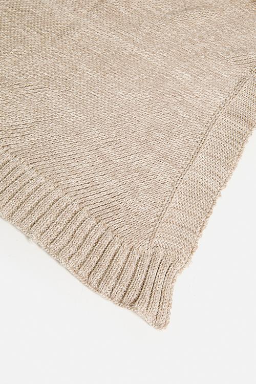 Kairo Melange Knit Bed Throw Natural
