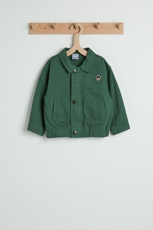 Collared bomber jacket - pine green