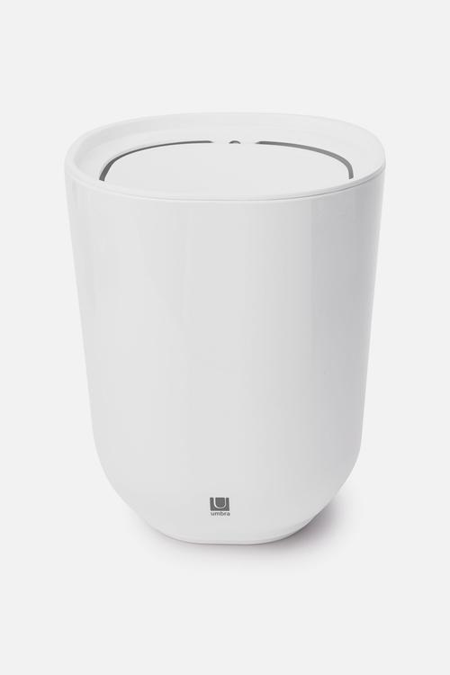 Step Waste Can With Lid - White