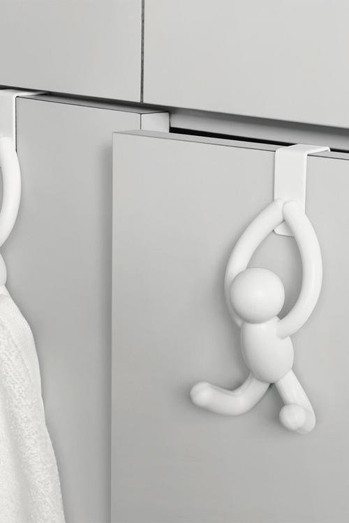 Buddy Over The Cabinet Hook Set Of 2 - White