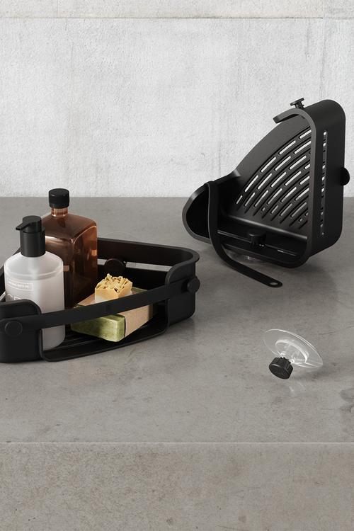 Flex Adhesive Corner Bin - Black