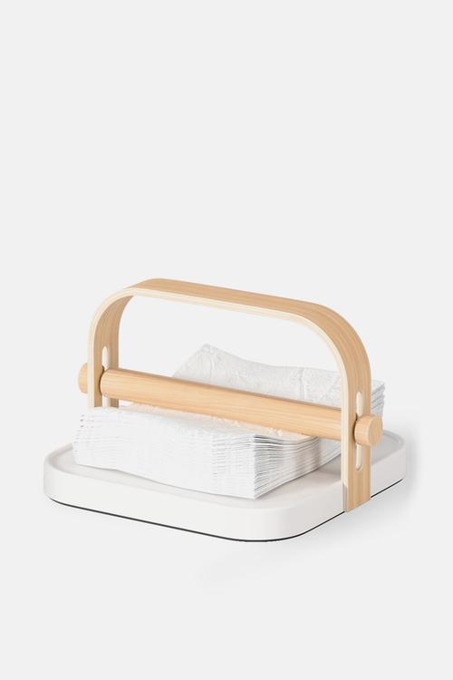 Bellwood Napkin Holder - White & Natural
